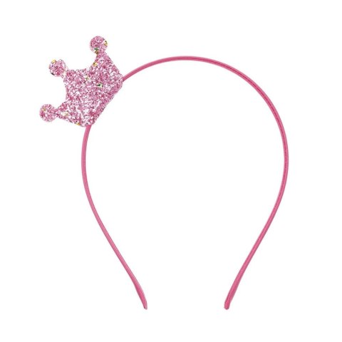 Opaska korona glitter crown urodziny różowa