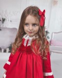 Sukienka czerwona koronka na święta dla dziewczynki Miranda 320127V