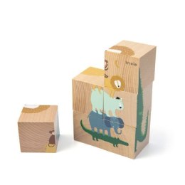 Zwierzęta Drewniane Klocki - Puzzle