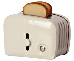 Maileg, toster biały Miniature toaster & bread - Off white