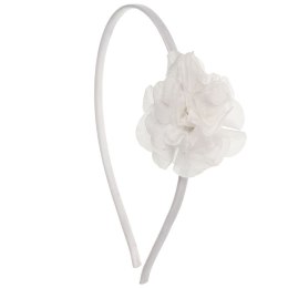 Opaska dziecięca peonia chiffon flower biała Siena