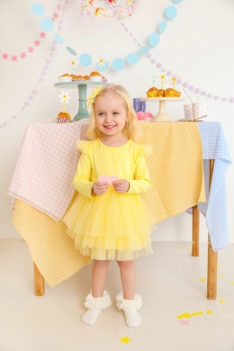 Sukienka tiulowa Angel banan żółta Manufaktura Falbanek